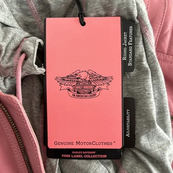 **RARE** Harley-Davidson Pink Leather Jacket Pink Label Collection - Picture 6 of 11